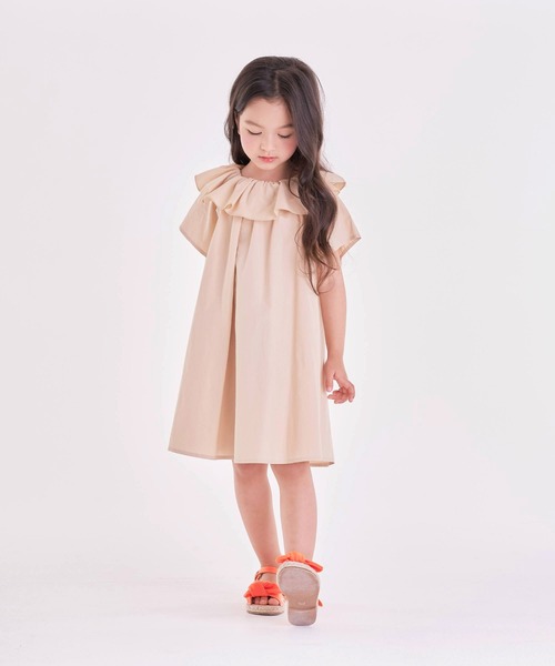 「Rora」 「KIDS」半袖ワンピース 110cm チャコールグレー キッズ_画像6
