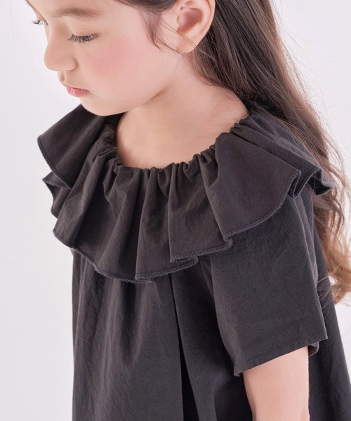 「Rora」 「KIDS」半袖ワンピース 110cm チャコールグレー キッズ_画像7