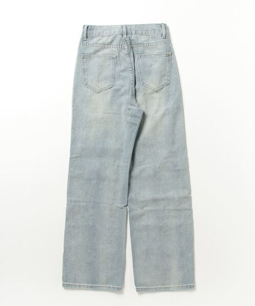 「paravion」 デニムパンツ MEDIUM ライトブルー レディース_画像3