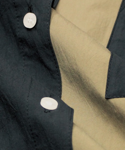 「LAVEANGE」 シャツワンピース M カーキ レディース_画像3