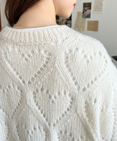 「moment+」 長袖ニット M アイボリー レディース_画像5