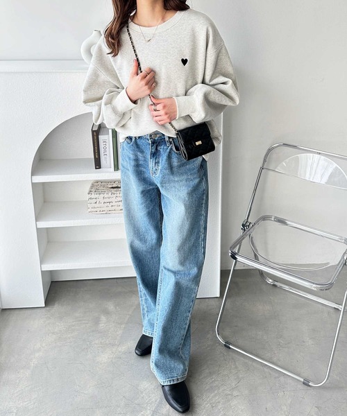 「GeeRA」 スウェットカットソー LARGE オートミール レディース_画像2