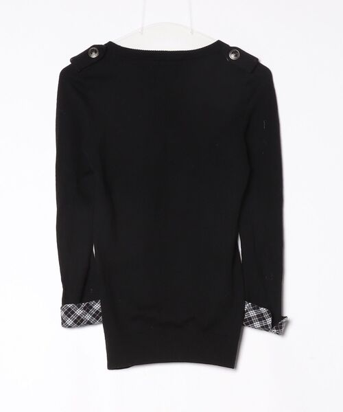 BURBERRY BLUE LABEL」 長袖ニット 38 ブラック レディース Burberry 