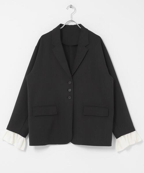 【KBF】フリルスリーブテーラードジャケット KBF｜フリルスリーブテーラードジャケット | Rakuten Fashion(楽天