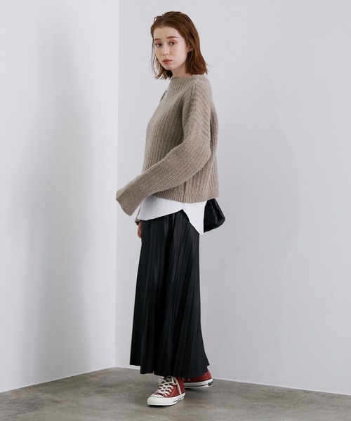 「MADEMOISELLE ROPE'」 長袖ニット 38 ベージュ レディース_画像9