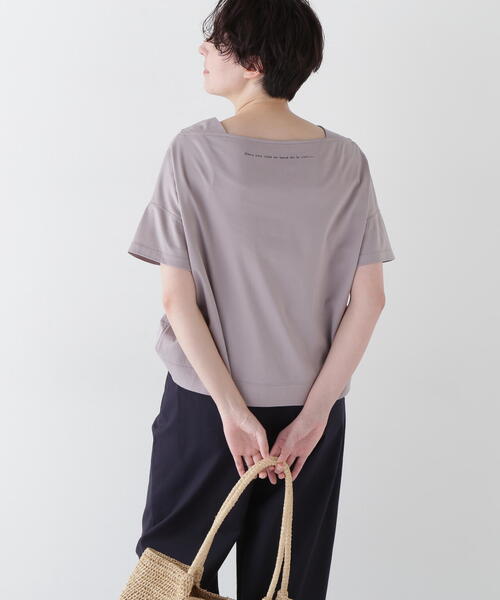 「human woman」 半袖カットソー MEDIUM グレー レディース_画像3