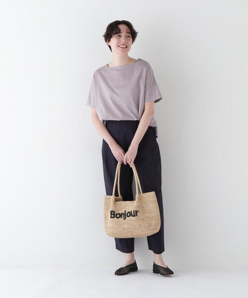 「human woman」 半袖カットソー MEDIUM グレー レディース_画像4