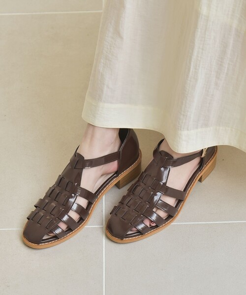 quaranciel サンダル quaranciel: ヒール グルカ サンダル レディース