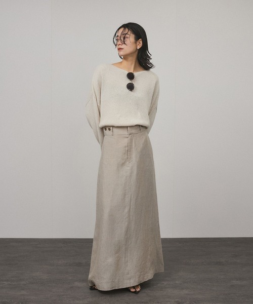 「SALON adam et rope'」 スカート M ベージュ レディースの画像