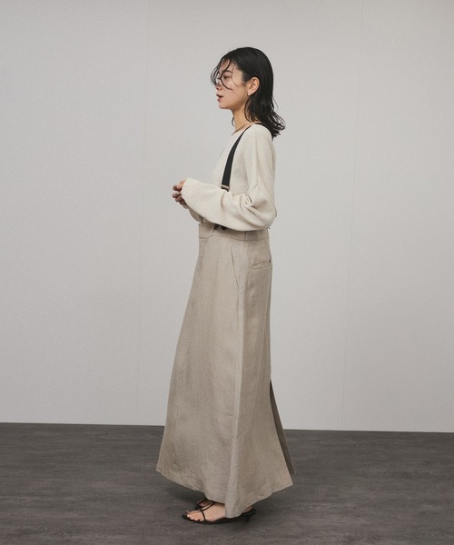 「SALON adam et rope'」 スカート M ベージュ レディースの画像