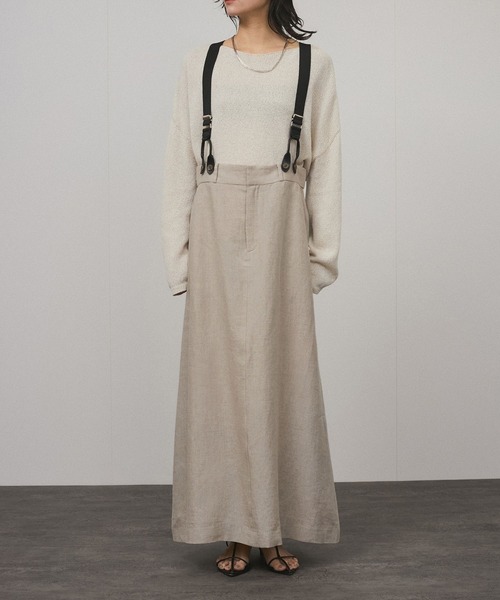 「SALON adam et rope'」 スカート M ベージュ レディースの画像