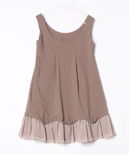 FOXEY NEW YORK」 ノースリーブワンピース 38 ブラウン レディース
