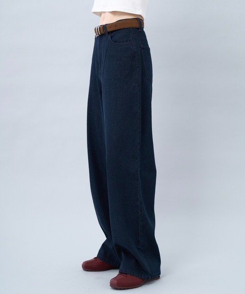 BENUA ワイドレッグデニムパンツ BENUA ワイドパンツ ジーンズ デニム デニムパンツ Wide leg denim