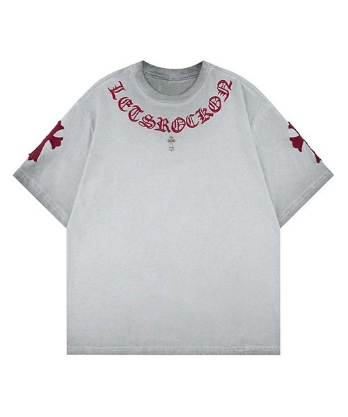 Ressaca（レサーカ） tシャツ オーバーサイズユーズド加工クロス刺繍