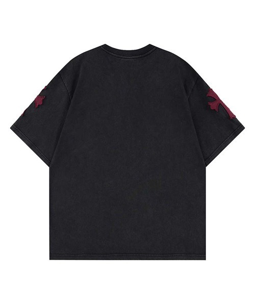 Ressaca（レサーカ） tシャツ オーバーサイズユーズド加工クロス刺繍