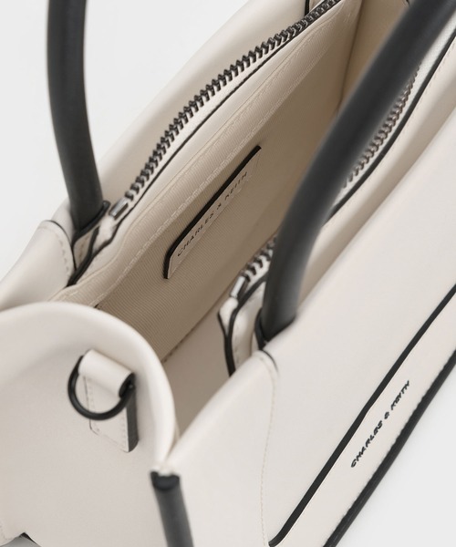 「CHARLES \u0026 KEITH」 2WAYバッグ M ダークブラウン レディースの画像