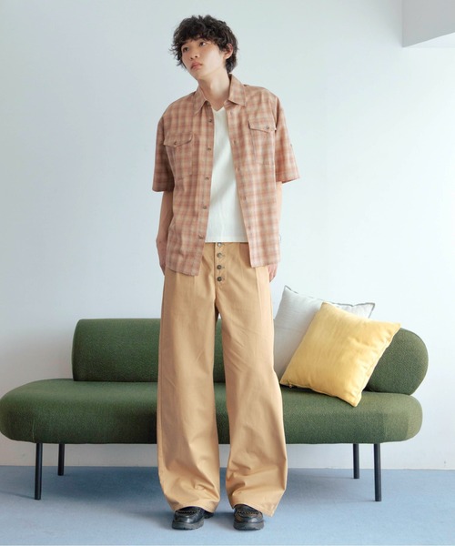 Zooodle ワイドパンツ チノパン Button fly chino pants - ボタン