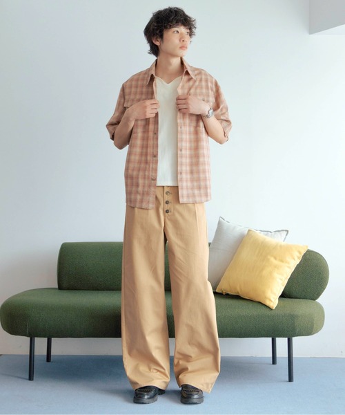 Zooodle ワイドパンツ チノパン Button fly chino pants - ボタン