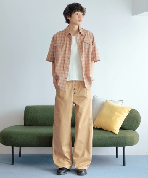 Zooodle ワイドパンツ チノパン Button fly chino pants - ボタン