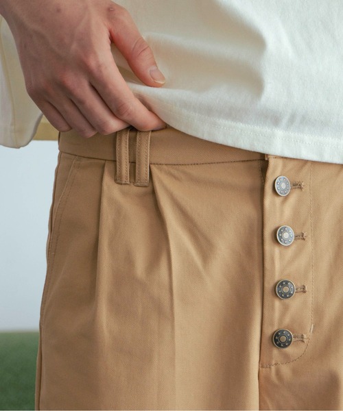 エヴィス　チノパン ボタンフライ 新品未使用 Zooodle ワイドパンツ チノパン Button fly chino pants - ボタン