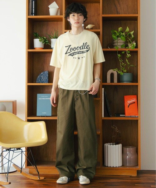 Zooodle ワイドパンツ チノパン Button fly chino pants - ボタン