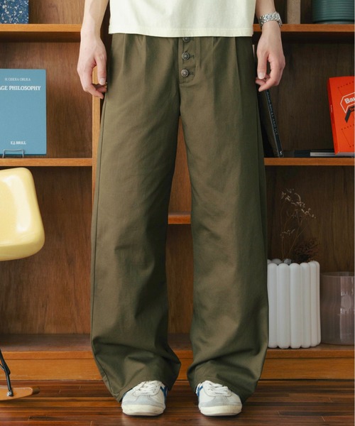 Zooodle ワイドパンツ チノパン Button fly chino pants - ボタン