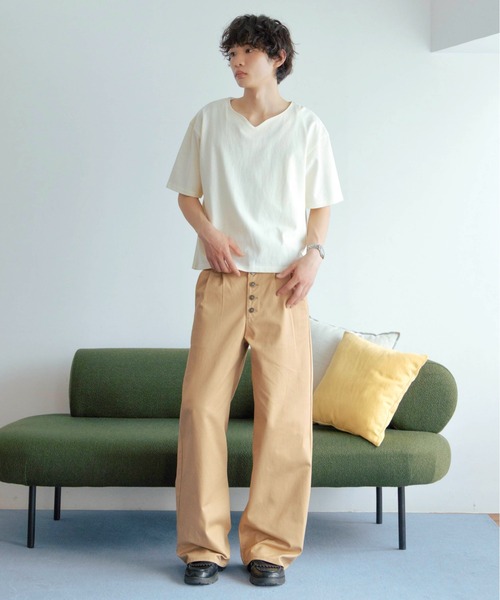 Zooodle ワイドパンツ チノパン Button fly chino pants - ボタン