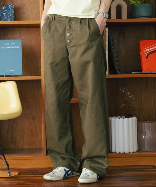 Zooodle ワイドパンツ チノパン Button fly chino pants - ボタン