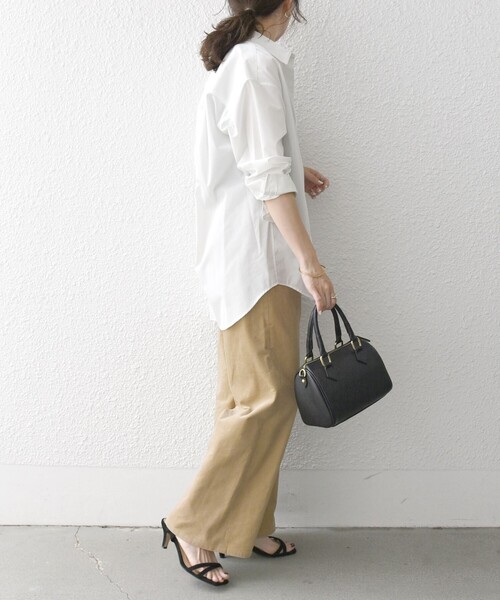「SHIPS any」 長袖シャツ 36 ホワイト レディースの画像