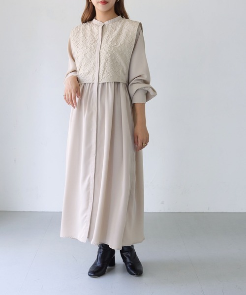 「HER CLOSET」 長袖ワンピース M ブラック レディース_画像2