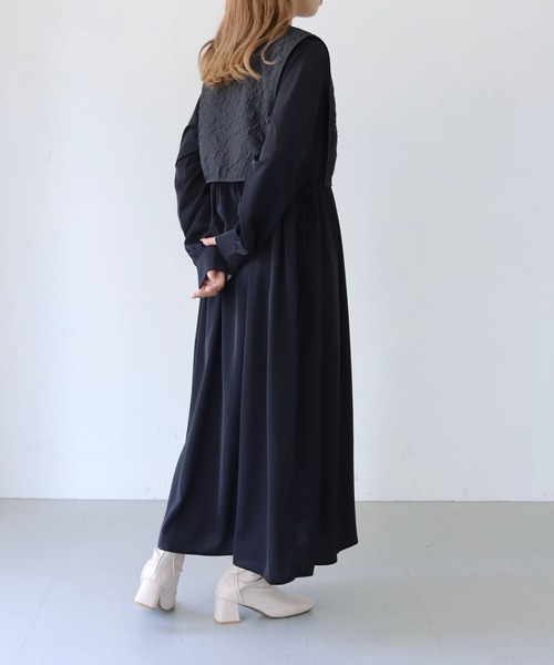 「HER CLOSET」 長袖ワンピース M ブラック レディース_画像6