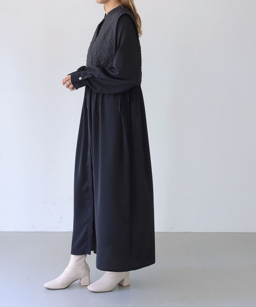「HER CLOSET」 長袖ワンピース M ブラック レディース_画像7