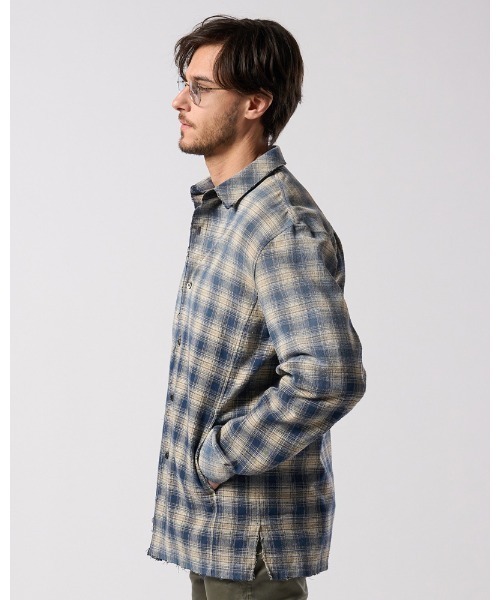シャツ aging loose check shirt メンズの画像