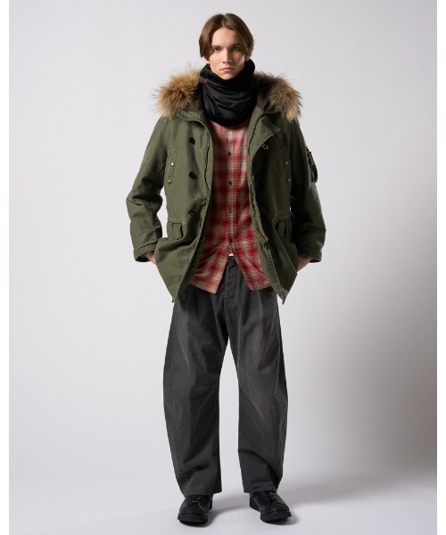 シャツ aging loose check shirt メンズの画像
