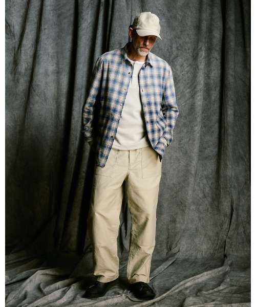シャツ aging loose check shirt メンズの画像
