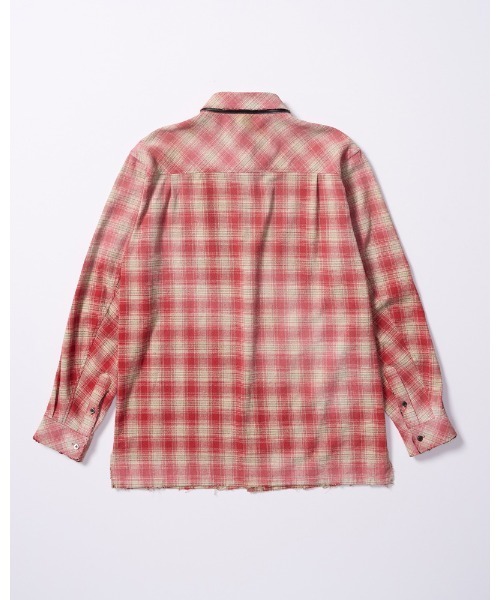 シャツ aging loose check shirt メンズの画像