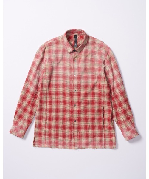 シャツ aging loose check shirt メンズの画像