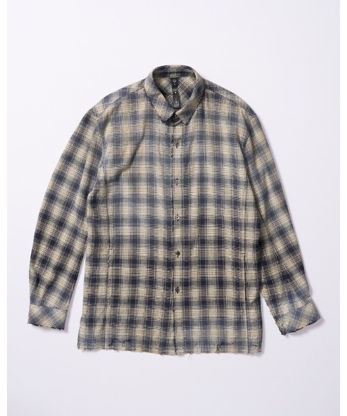 シャツ aging loose check shirt メンズの画像