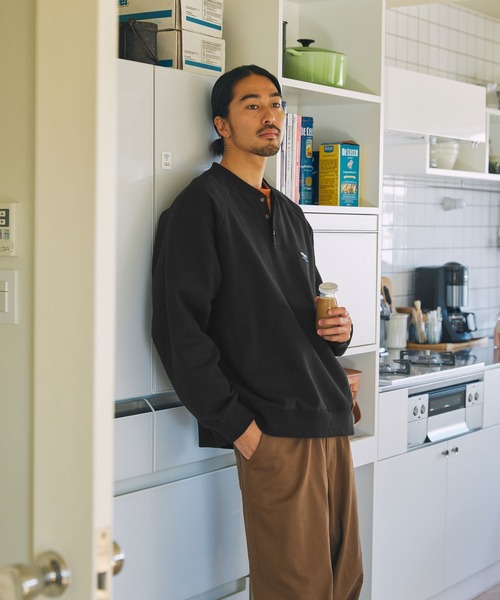 「THE CRAFT CREW PRODUCTS」 スウェットカットソー L グレイッシュベージュ メンズ_画像3
