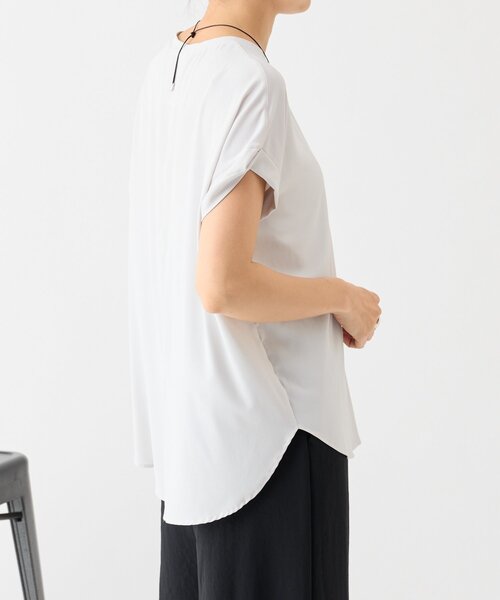 ブラウス シャツ ストレッチジョーゼットブラウス レディースの画像