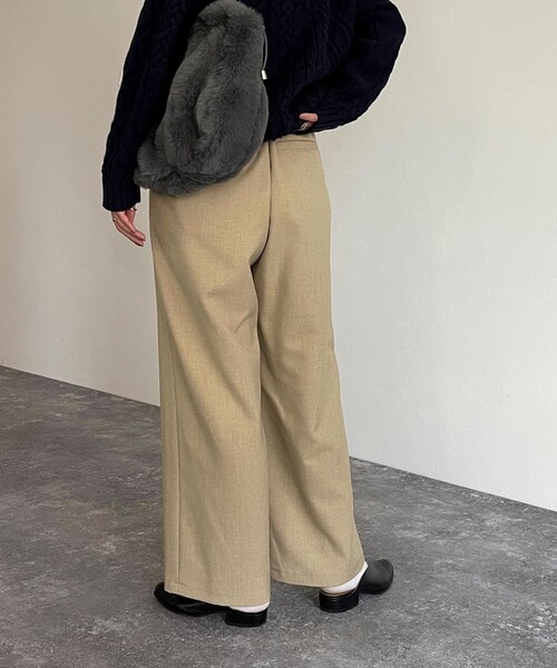「fredy emue」 イージーパンツ 38 ベージュ レディース_画像8