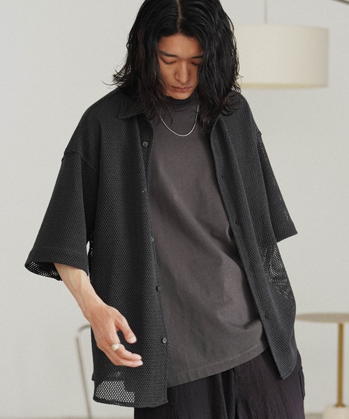 「WYM LIDNM」 半袖シャツ S グレー メンズ_画像4