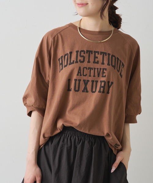 tシャツ USAコットン カレッジロゴTシャツ レディースの画像