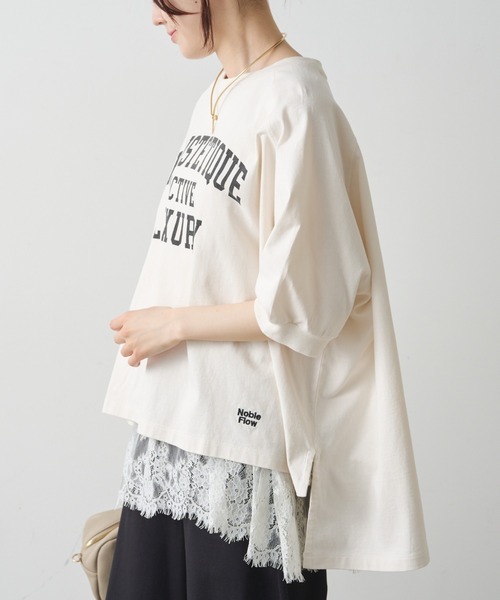 tシャツ USAコットン カレッジロゴTシャツ レディースの画像