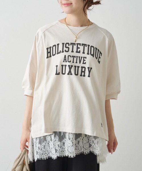 tシャツ USAコットン カレッジロゴTシャツ レディースの画像