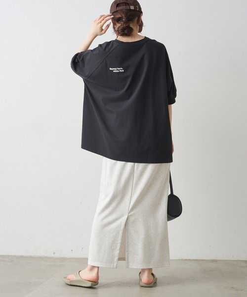 tシャツ USAコットン カレッジロゴTシャツ レディースの画像