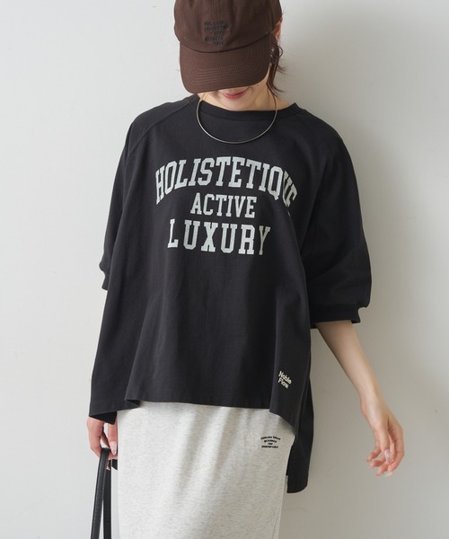 tシャツ USAコットン カレッジロゴTシャツ レディースの画像