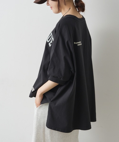 tシャツ USAコットン カレッジロゴTシャツ レディースの画像