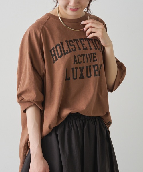tシャツ USAコットン カレッジロゴTシャツ レディースの画像