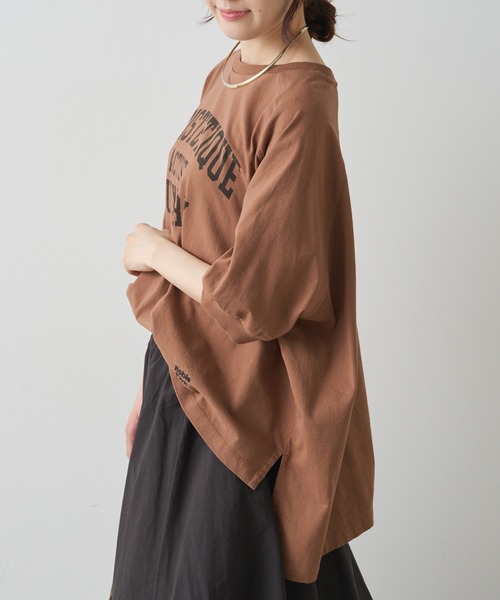 tシャツ USAコットン カレッジロゴTシャツ レディースの画像